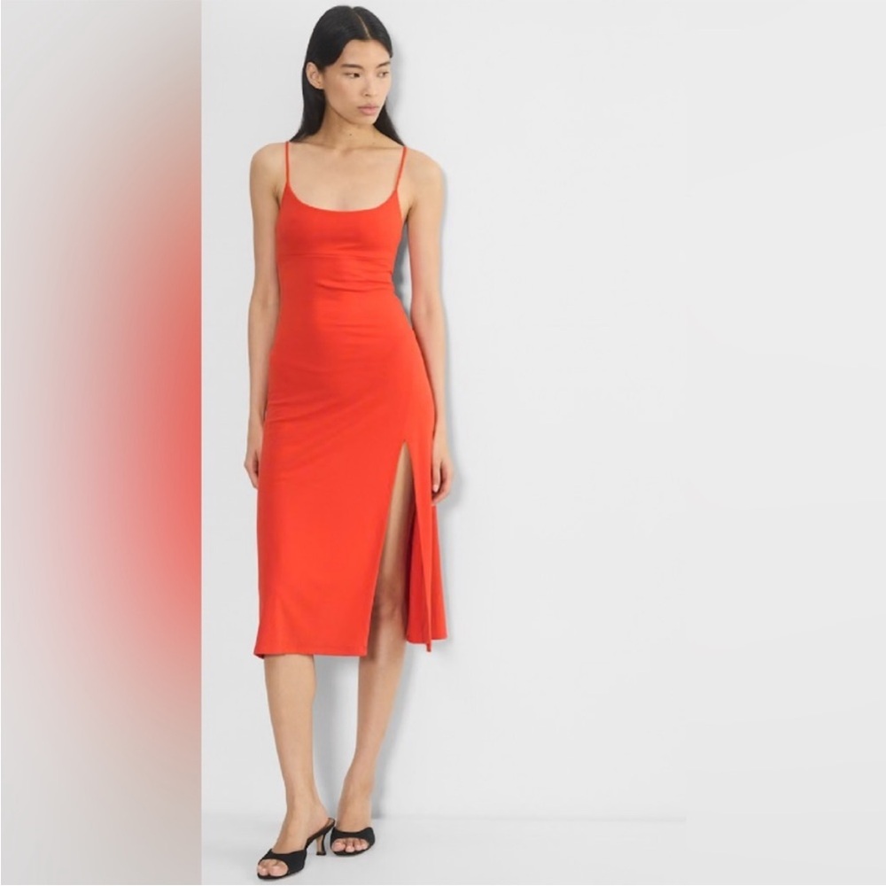 Elegant Orange Aritzia Sleeveless Dress
